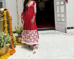 Hot Red Elegant and Stylish Anarkali