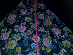 Black Floral Skirt With Top