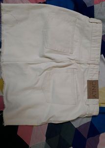 Beige Denim Skirt