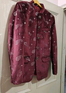 Maroon Velvet Jodhpuri