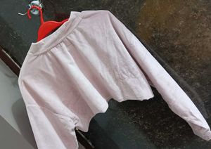 Pink Crop Hoodie