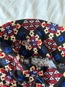 Patterned Mini Skirt