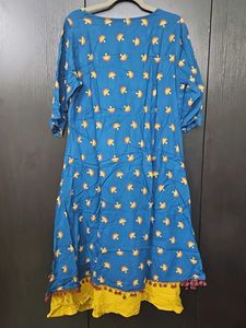 Stylish Blue &amp; Yellow Kurta