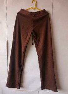 brown high-waist sweatpants/gym pant
