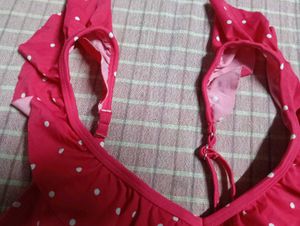 Pink Polka Dot Crop Top