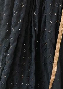 Black Embellished Anarkali Suit