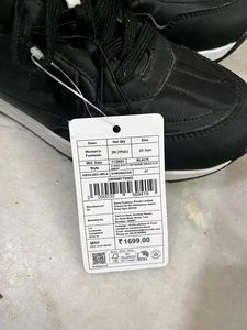 WESTSIDE LUNA BLU WOMEN BLACK QUILTED SNEAKERS -37