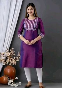Embroidered Maroon Kurti