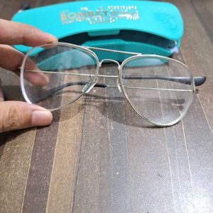 Classic Aviator Prescription Eyeglasses – Silver M