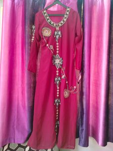 Vine Colour Gown For Women