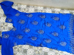 Royal Blue Floral Dress