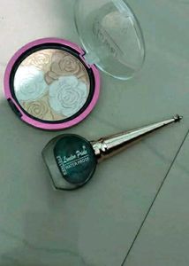 Flower Highlighter And Green Eyeliner Waterproof