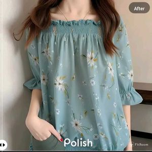New With Tag Korean Clinched Waist Crop