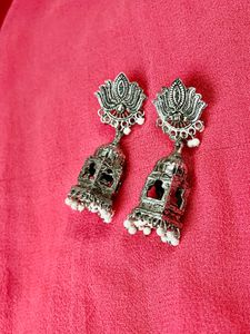 Beautiful Traditional Oxidized Jhumka Earrings🌸