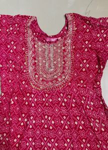 Elegant Pink Anarkali Kurti