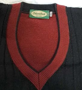 Vintage Cable Knit V-Neck Sweater