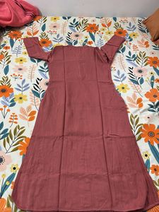 Rust Cotton Blend Kurti