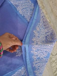 New Saree With Fall N Picco