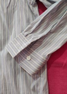 Striped Shirt w/ Bow Detail