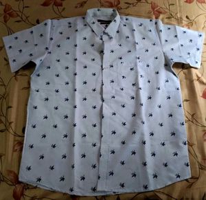 Accox Cotton Linen Printed Shirt 44 XXL - Set Of 2
