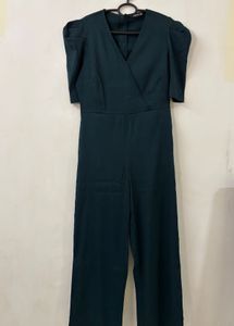 Elegant Green Wrap Jumpsuit
