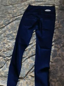 Dark Blue High-Waisted Jeans