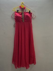 Elegant Pink Ethnic Gown/Anarkali