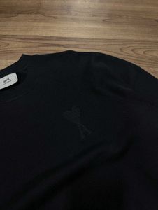 AMI Paris Black Crewneck Sweatshirt