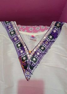 Royal Cream Kurta Set With Embroidery Design