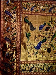 Bridal Red Color Tissue Silk Saree.