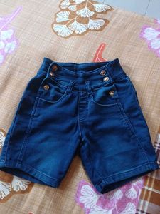 Denim High-Waisted  stretchable Shorts