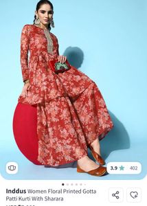 Inddus Floral Sharara Suit