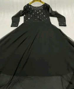 Elegant Black Anarkali Dress