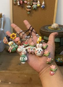 Froggo and a boy clay Charm