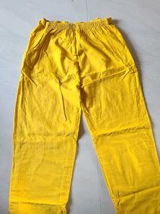 Yellow Tie Waist Pants