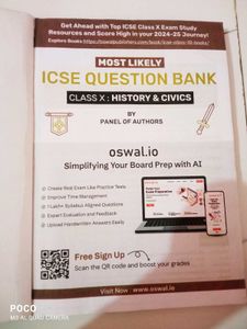 Oswal Class 10th History Civics Question Bank