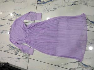 Lavender Pleated Dress
