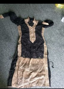 Black And Gold  Kurta