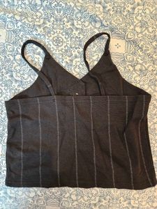 Striped Button-Front Tank Top