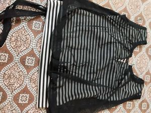 Cute Striped Flower Top