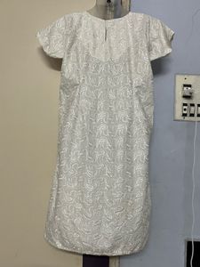 Pintrest Chikenderi white designer kurta