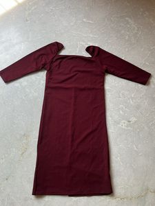 Bodycon Maroon Dress