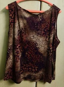Animal Print Sleeveless Top