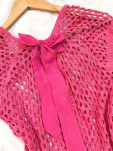 Pinterest Bow Pink Knit Top D