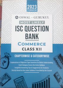 ISC Class 12th Commerce Question Bank(OSWAL) Chapterwise MCQs, Reasoning And Long Question Awnswes
