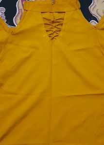 Mustard Yellow Off Shoulder Top