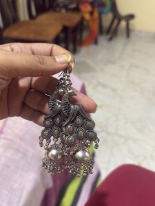 Peacock Jhumka Earrings