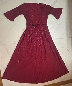 Elegant Maroon Dress