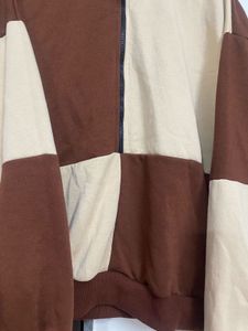 Colorblock Half Zip Drop Shoulder Sweatshirt