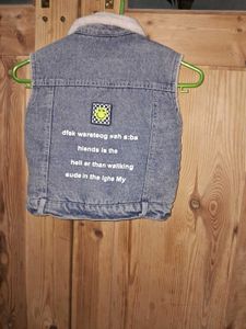 sale🎊🎆🎄🎉Denim Vest with Sherpa Lining